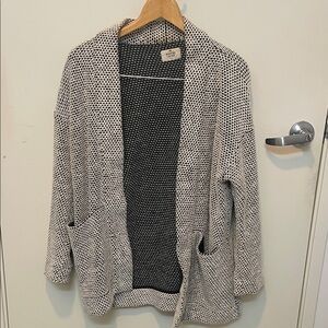 Madewell Women's Black and White Knit Cardigan
